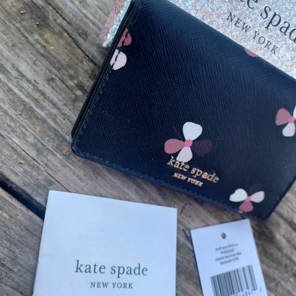 COPY -🔥 NIB^ Kate Spade Dusk Buds Ditsy Bifold Card Holder Wallet - Picture 2 of 8